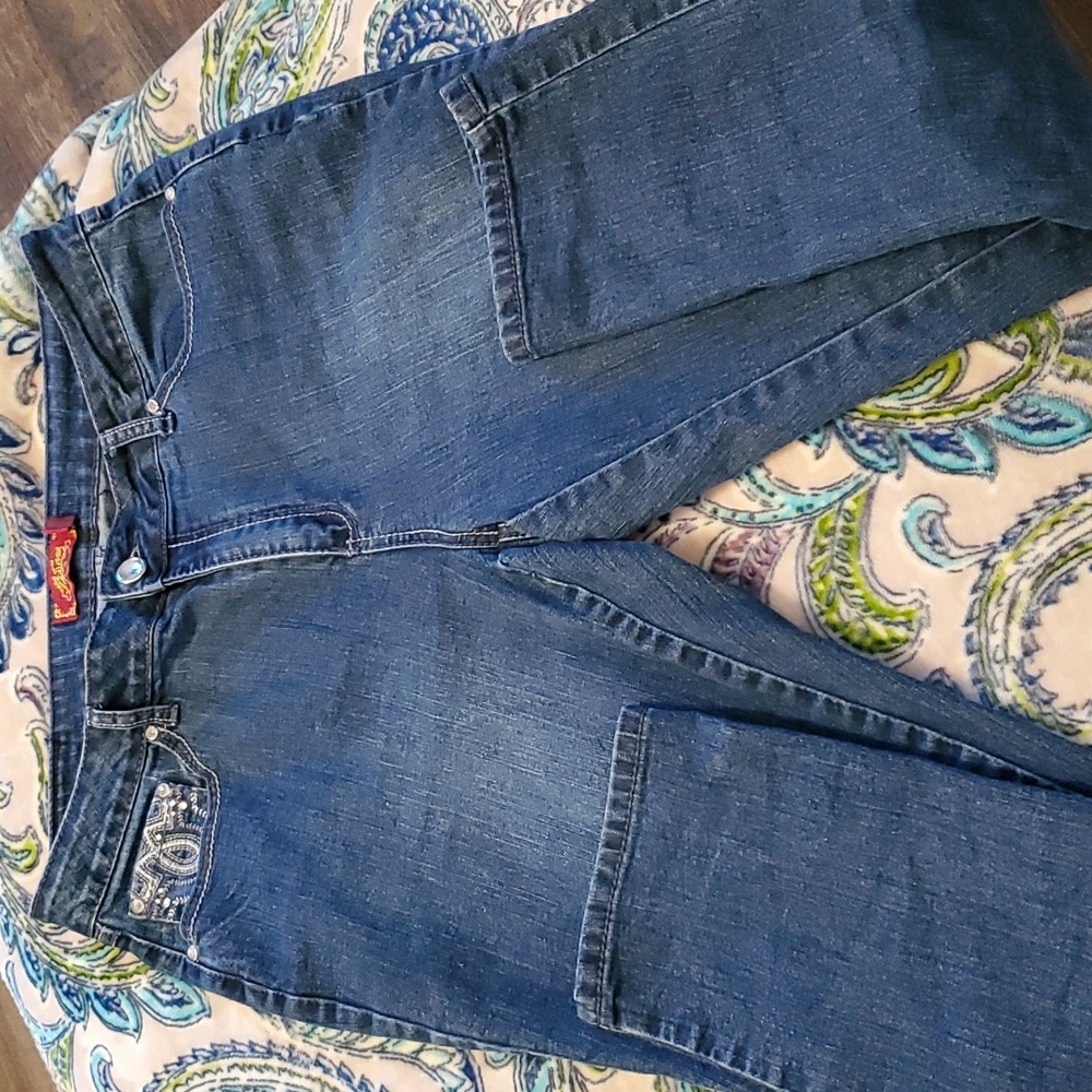 EUC one 5 one dark wash jeans, 14